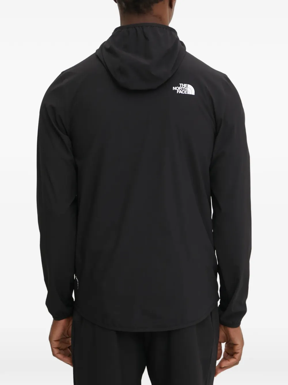 The North Face Hoodie met logoprint en rits Zwart
