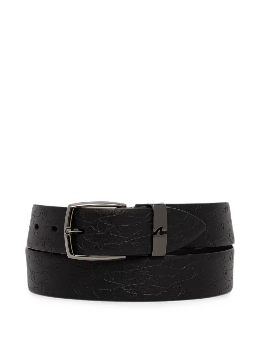 Paul & Shark embossed leather belt - Nero