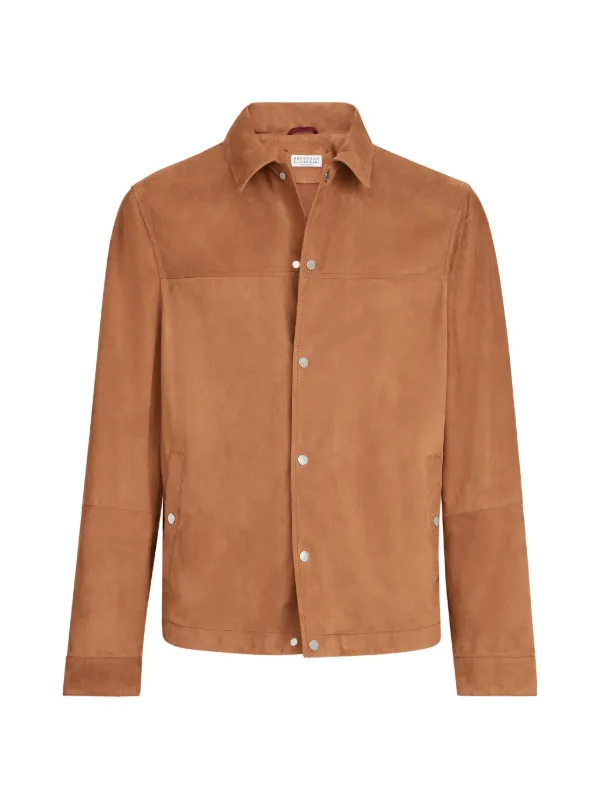 Brunello Cucinelli スエード ジャケット | ブラウン | FARFETCH JP