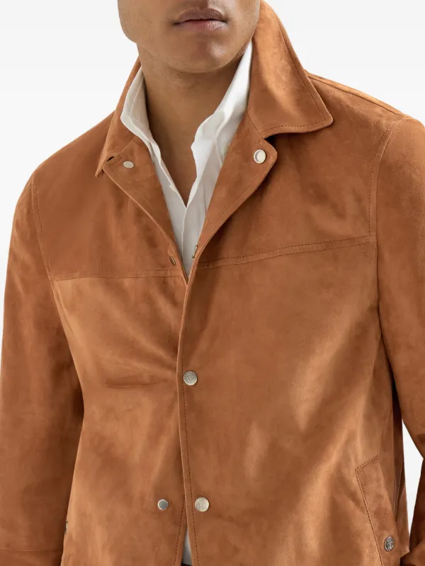 Brunello Cucinelli スエード ジャケット | ブラウン | FARFETCH JP