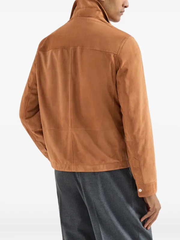 Brunello Cucinelli スエード ジャケット | ブラウン | FARFETCH JP