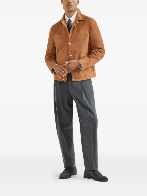 BRUNELLO CUCINELLI - F　ブルネロクチネリ スウェードジャケット Brunello Cucinelli スエード ジャケット | ブラウン | FARFETCH JP
