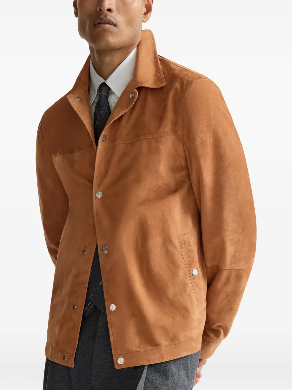 Brunello Cucinelli Suède jack Bruin