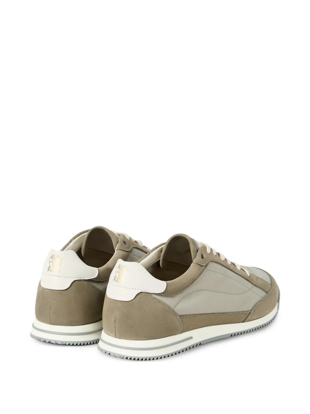 Brunello Cucinelli Nylon en nubuck sneakers Bruin