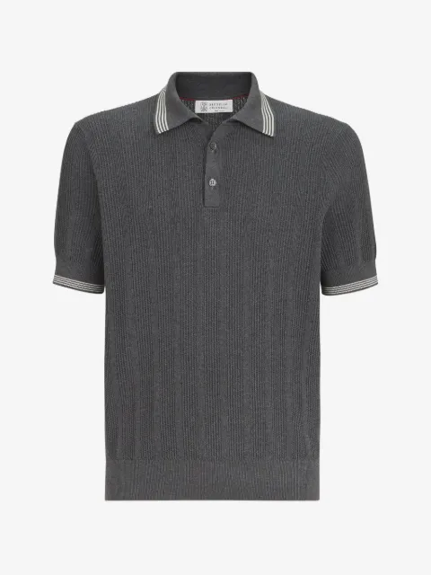 Brunello Cucinelli cotton knit polo shirt
