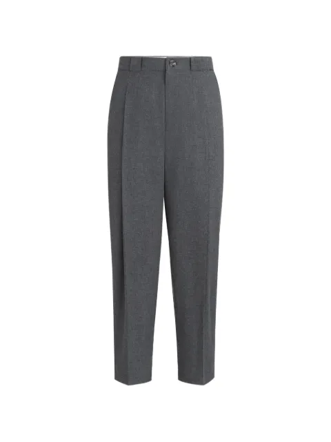 Brunello Cucinelli virgin-wool, cotton and silk mouliné trousers with pleat