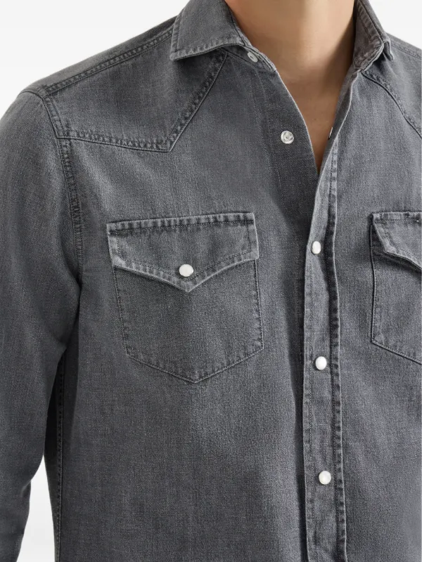 Brunello Cucinelli デニムシャツ | グレー | FARFETCH JP