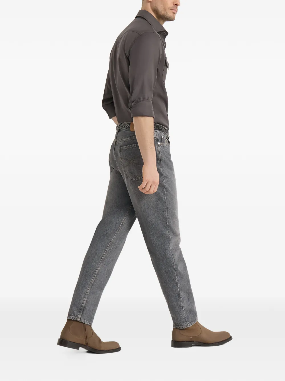 新品Brunello Cucinelliアイコニックフィットウォシュドグレー46 Brunello Cucinelli アイコニックフィット デニムパンツ | グレー