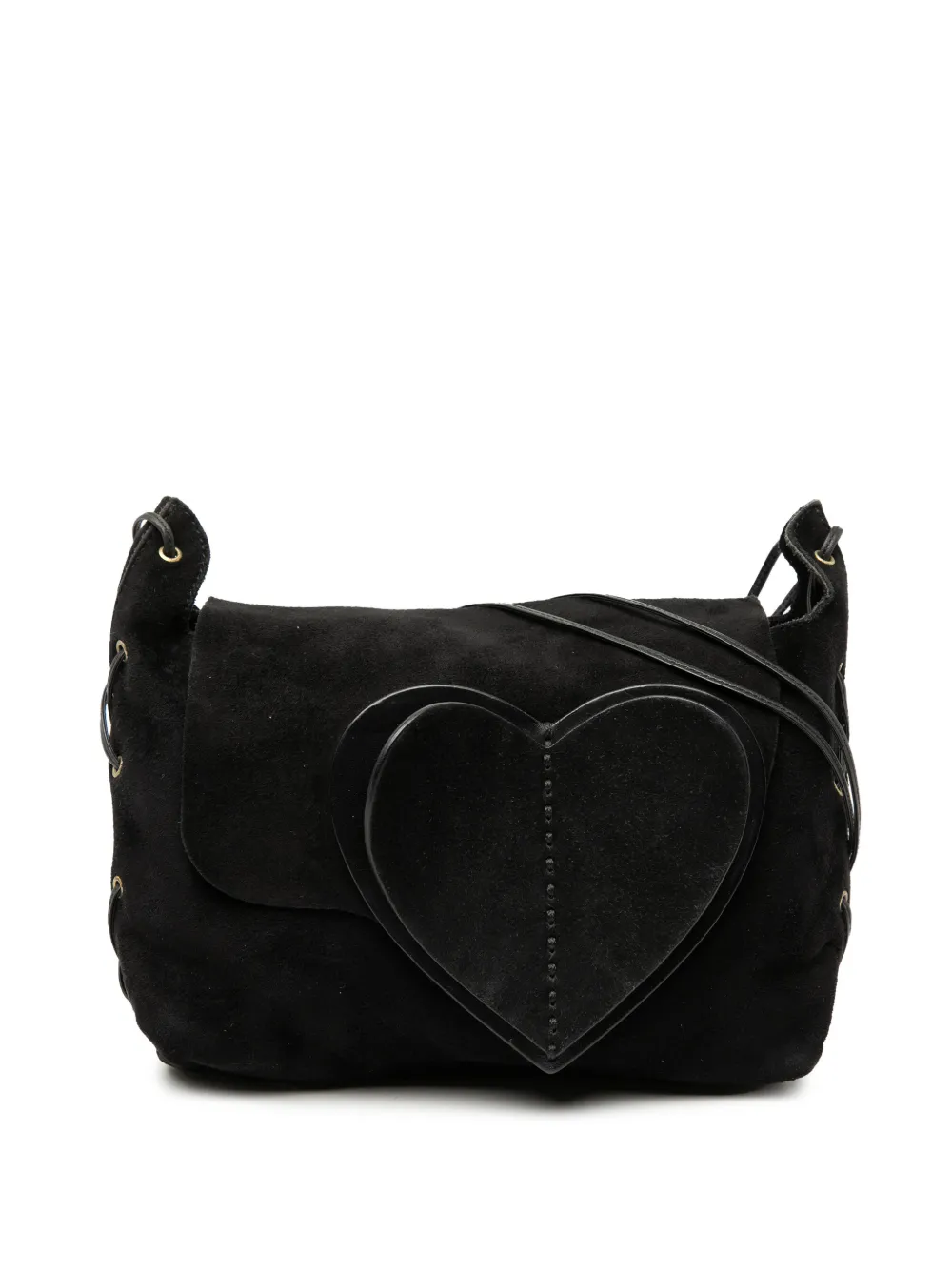 Gucci Pre-Owned 2000-2015 Suede Heart crossbody bag - Nero