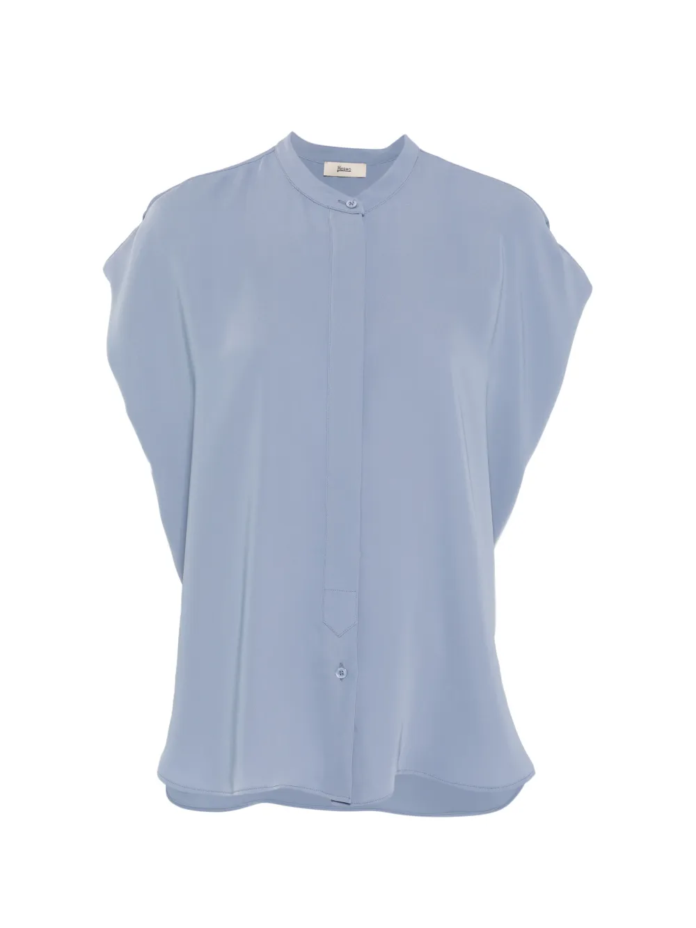 Herno band-collar sleeveless blouse - Blue