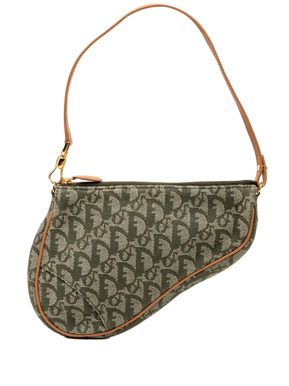 Christian Dior Pre-Owned 2001 Mini Diorissimo Canvas Saddle Pochette shoulder bag - Grün
