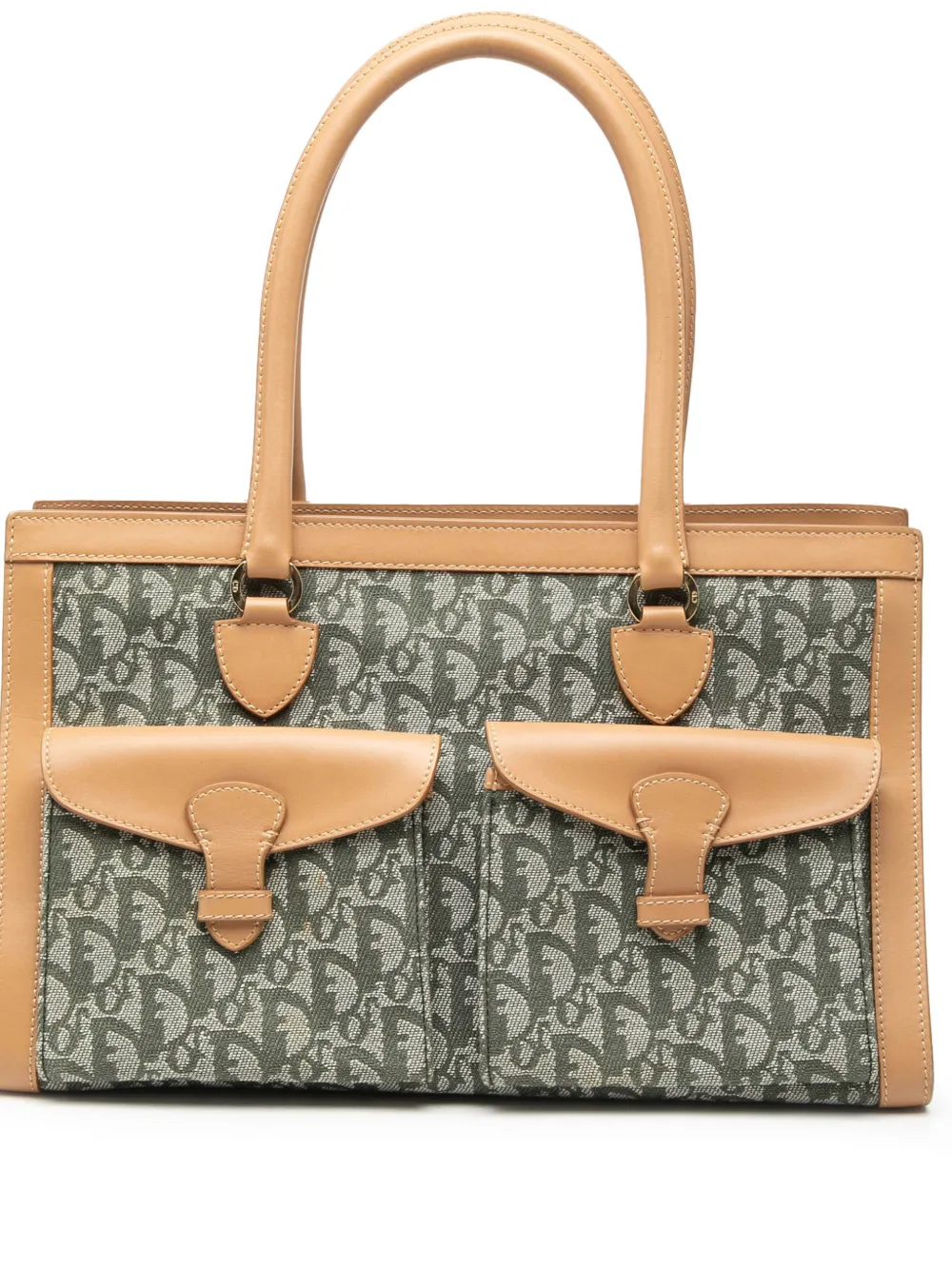 Christian Dior Pre-Owned 2002 Diorissimo Trotter Canvas Double Pocket tote bag - Verde