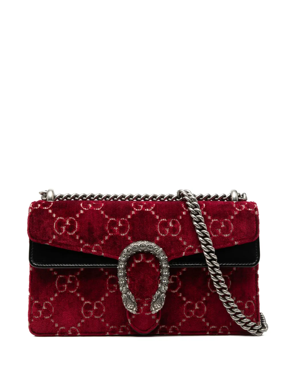 Gucci Pre-Owned 2016-2025 Medium GG Velvet Dionysus crossbody bag - Rosso