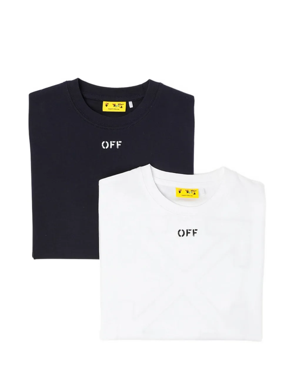 Off-White Kids Off Stamp T-shirt (set of two) - Nero