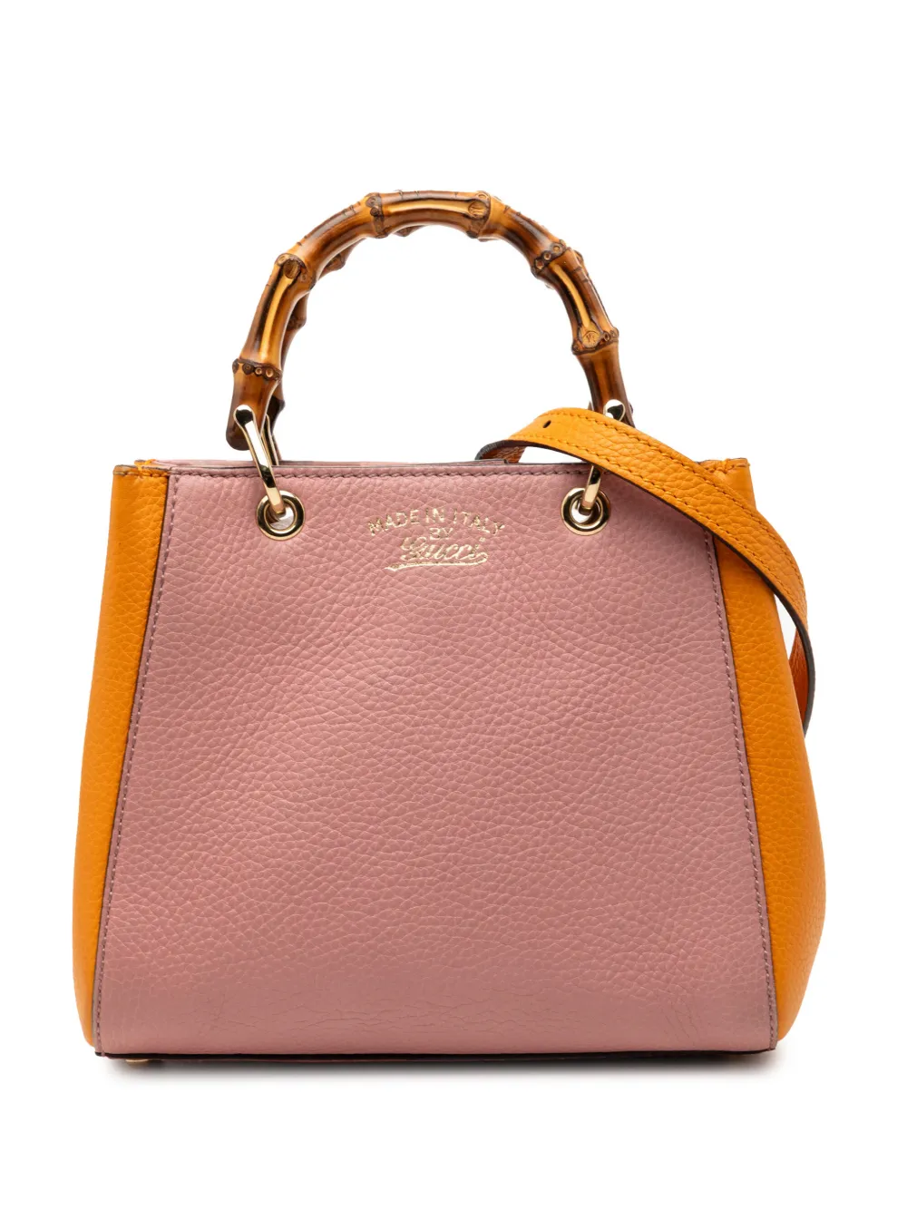 Gucci Pre-Owned 2000-2015 Mini Bicolor Calfskin Bamboo Shopper satchel - Rosa