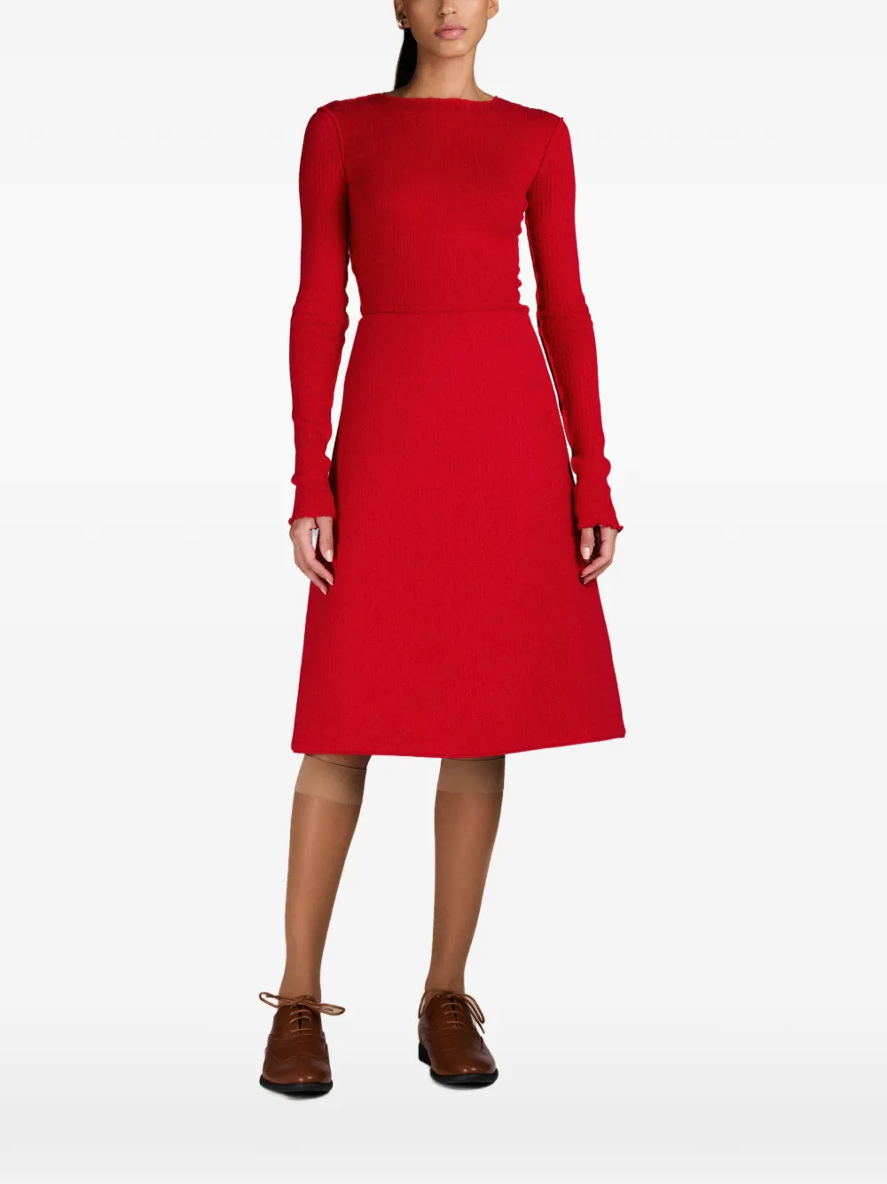 MARK-OFF Chelsea ribbed-knit top - Rosso