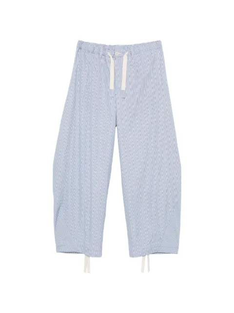 sacai striped drawstring-waist trousers