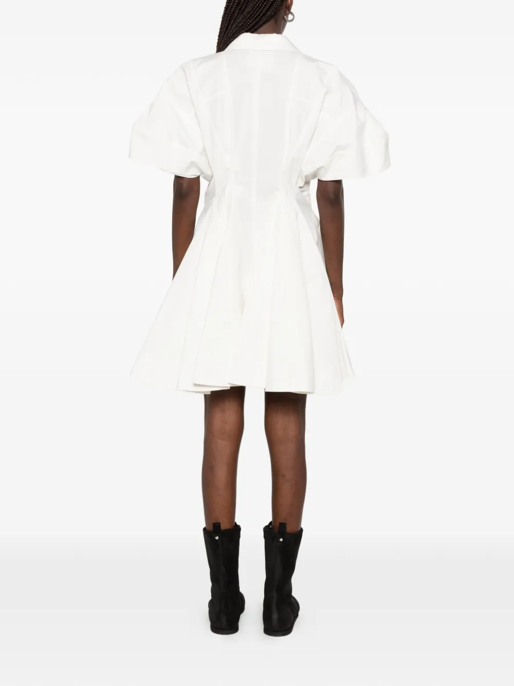 sacai Flared jurk met dubbele rij knopen Zwart