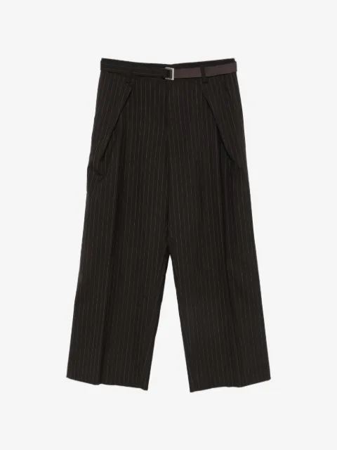 sacai pantalones con rayas de tiza