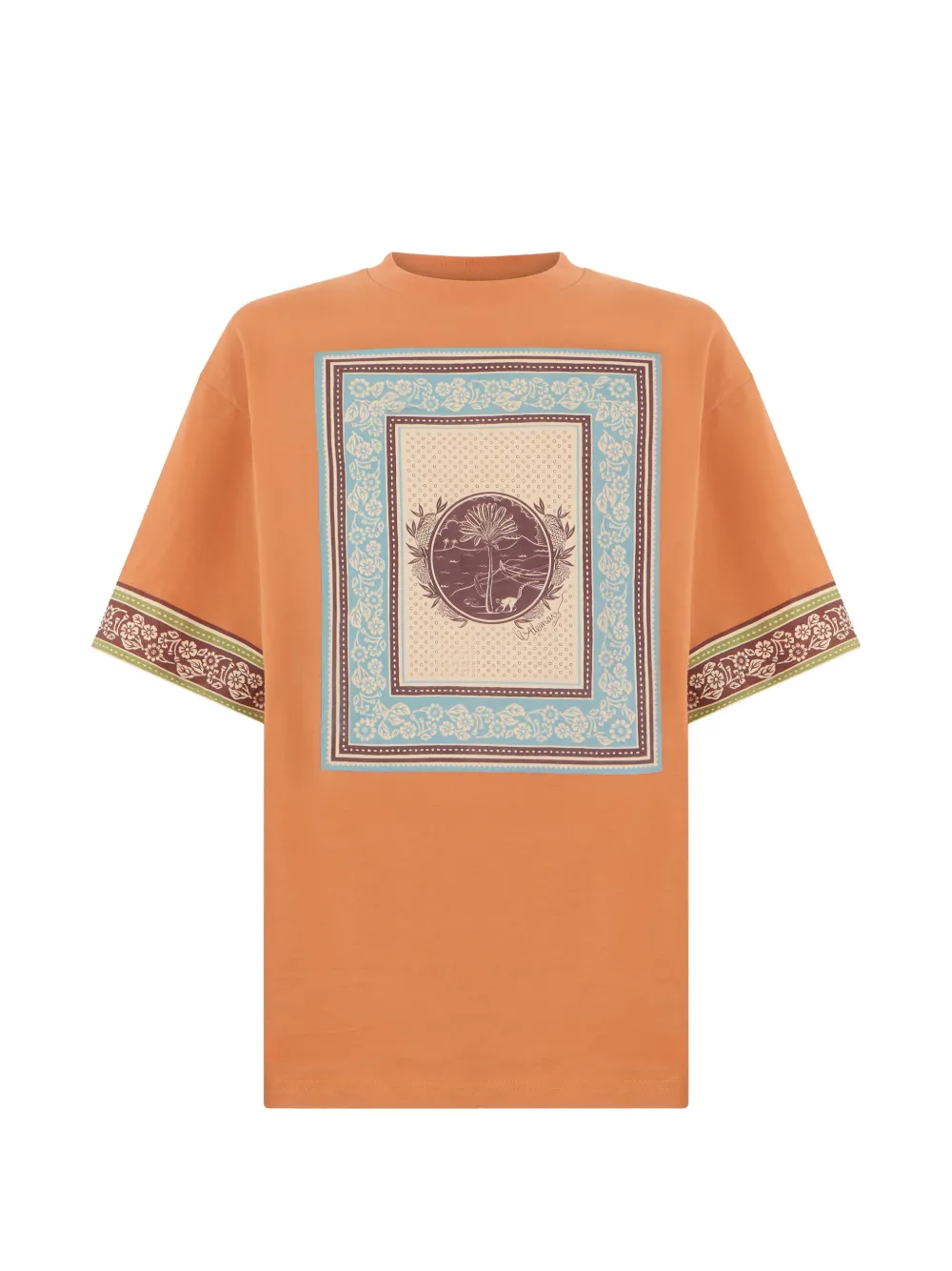 ALEMAIS Alberta graphic-print short-sleeve T-shirt - Arancione