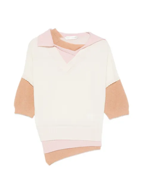 August Barron layered-effect V-neck T-shirt