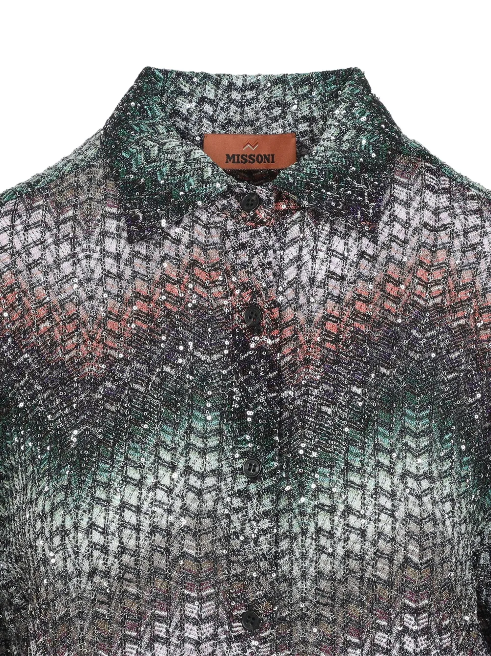 Missoni blouse met pailletten Groen