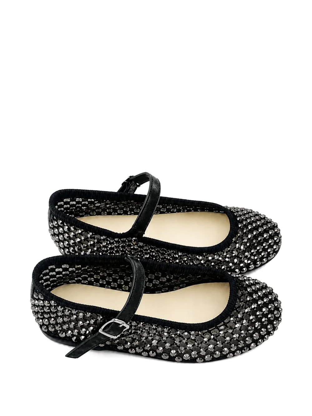 Florens rhinestone-embellished ballet flats Zwart