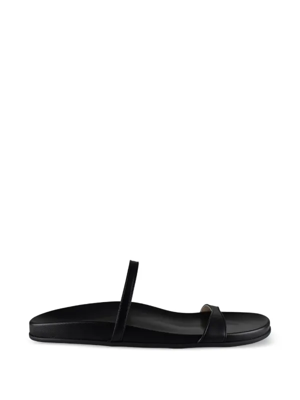 The Row Open Toe Strap Sandals in Black