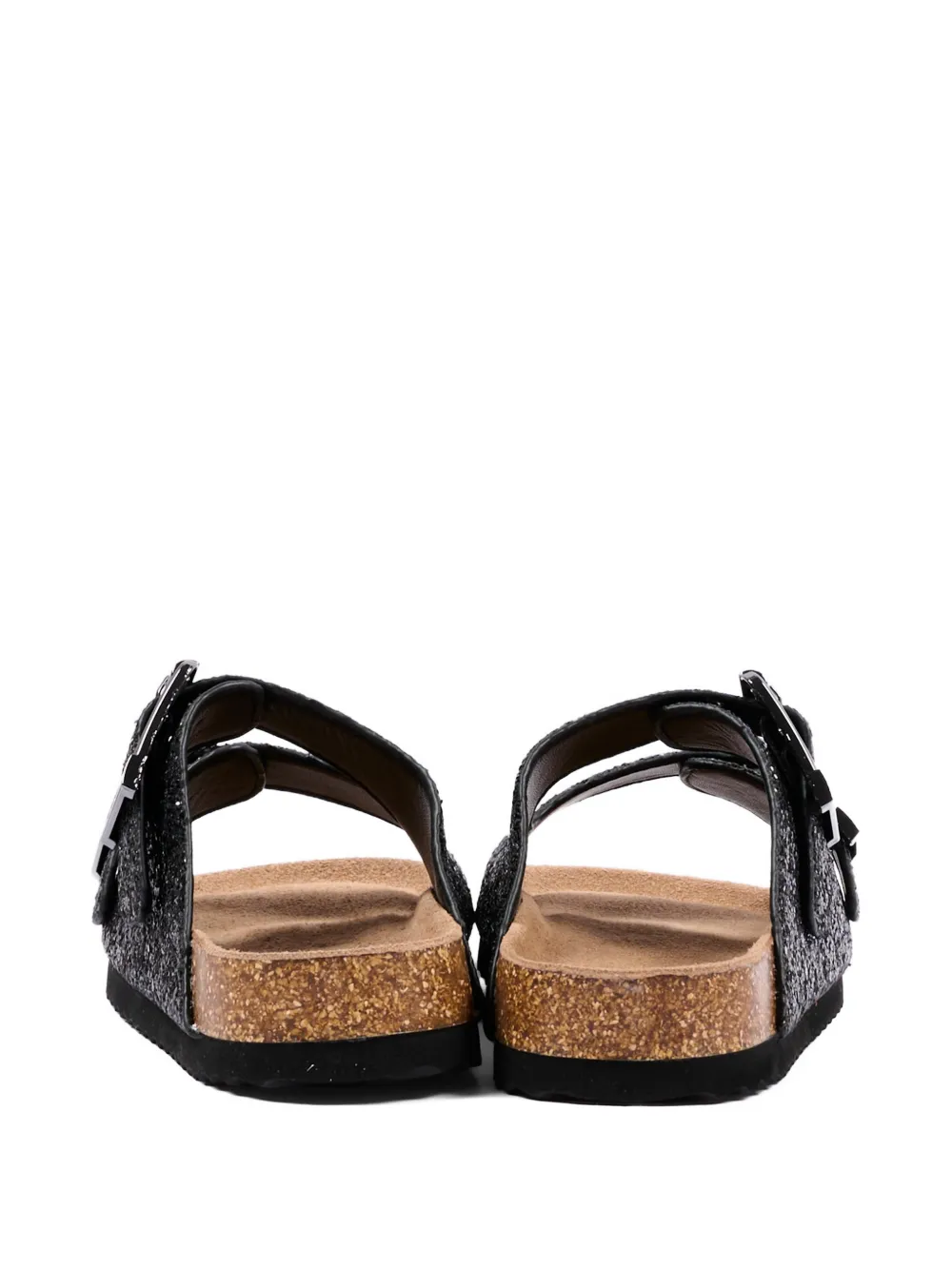 Colors Of California Leren sandalen met gesp Zwart