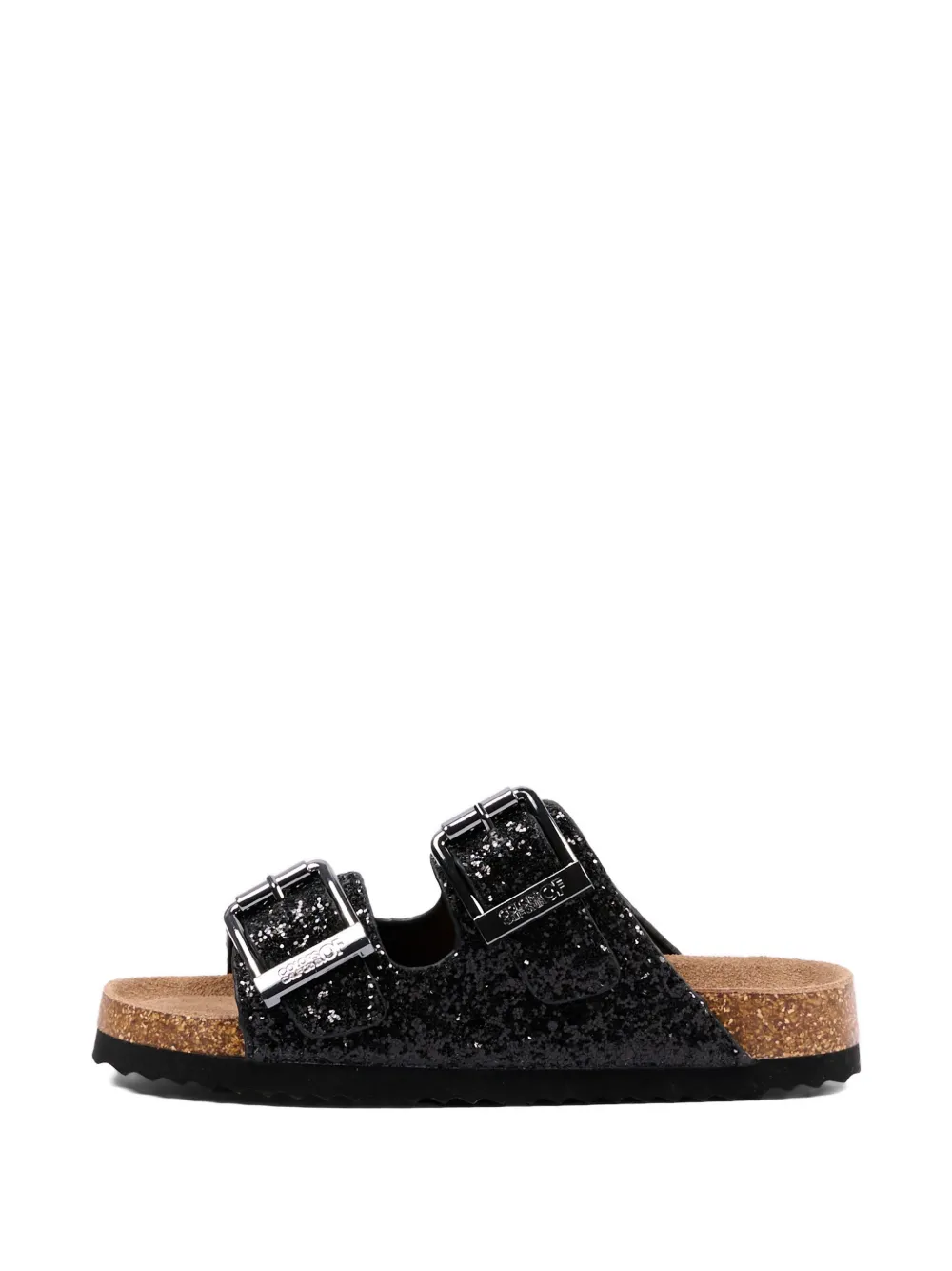 Colors Of California Leren sandalen met gesp Zwart