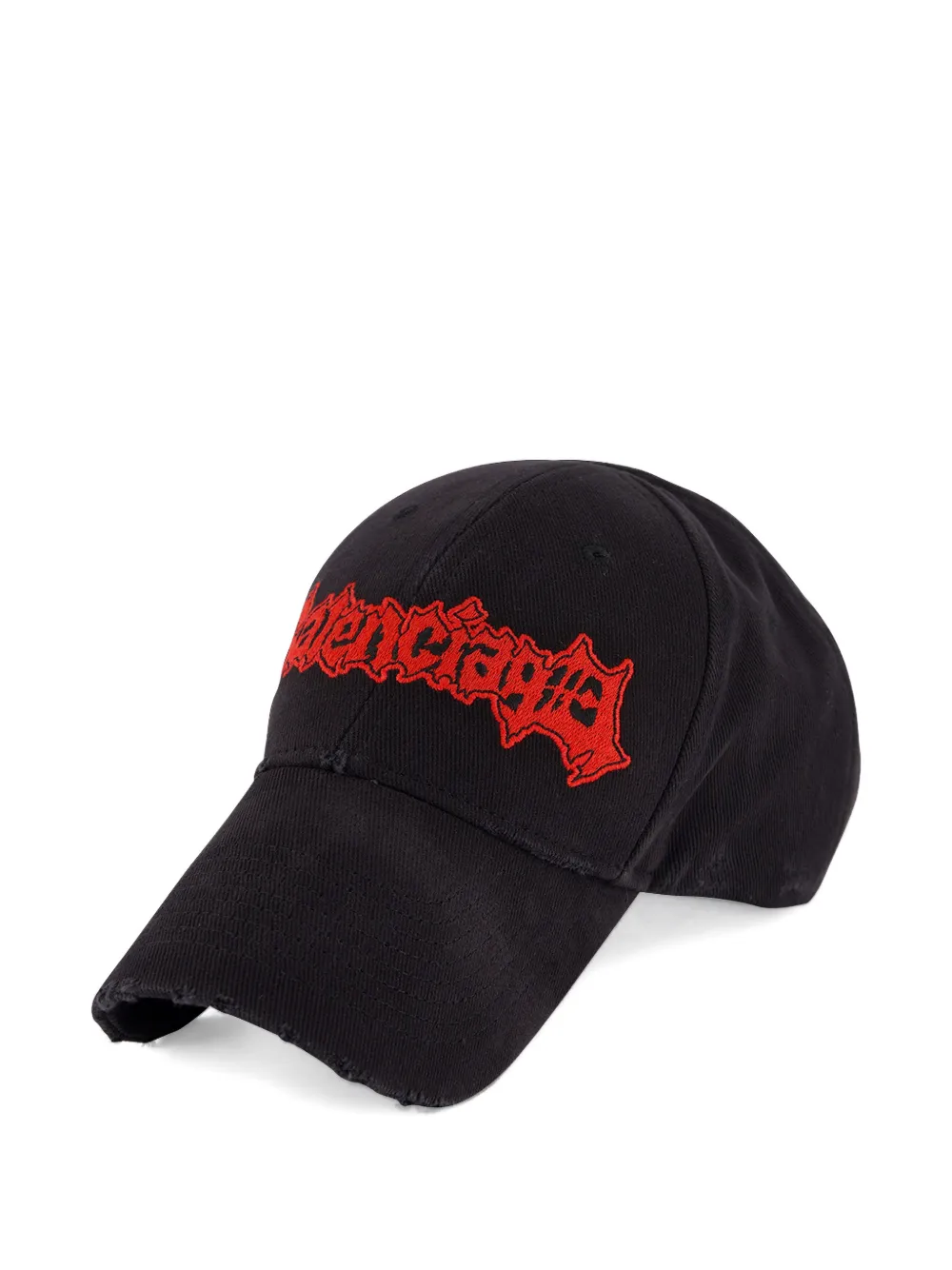 Balenciaga embroidered distressed-effect cap - Nero