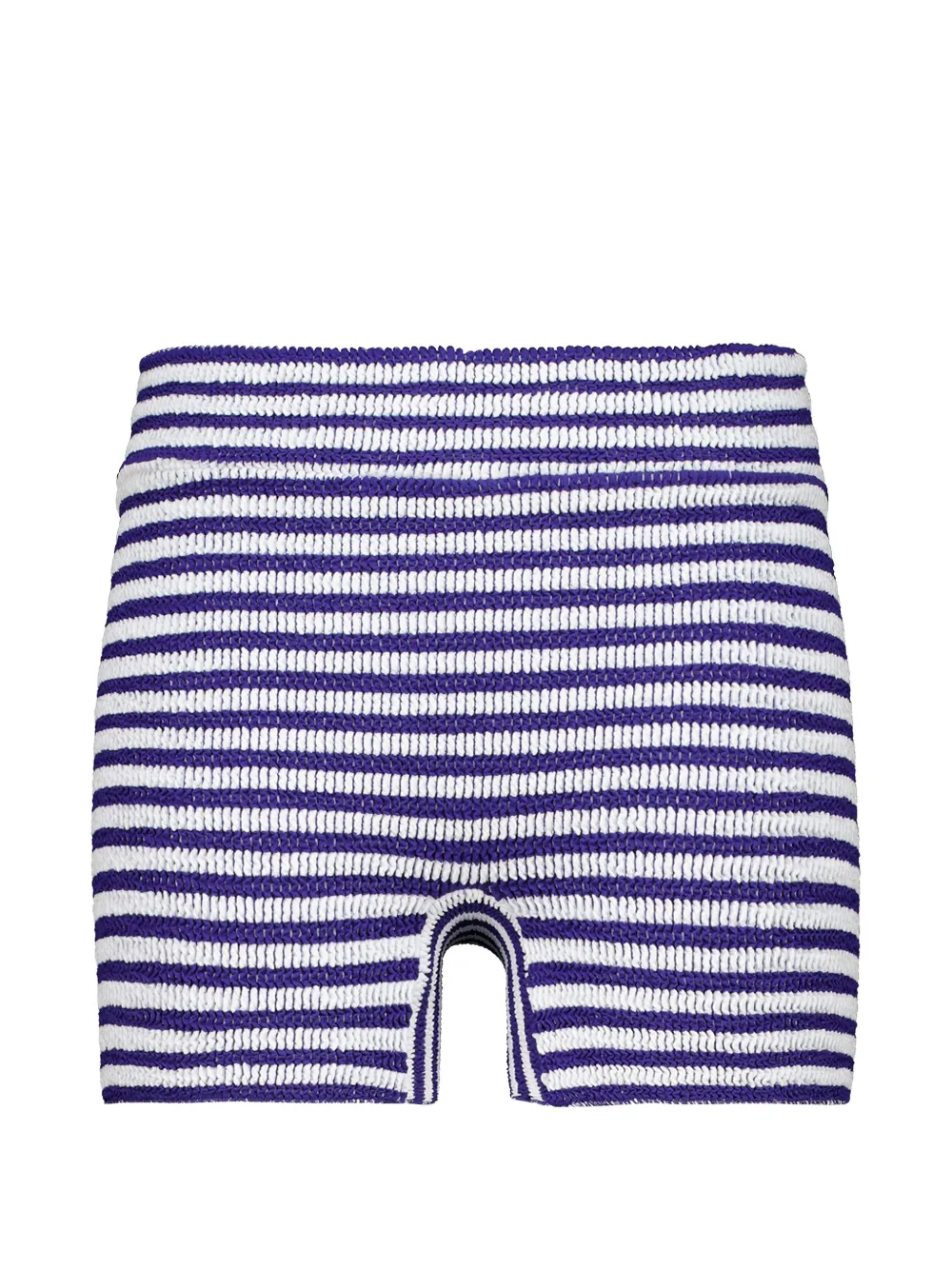 Bond-eye Gestreifte Dom Shorts in Knitteroptik - Violett