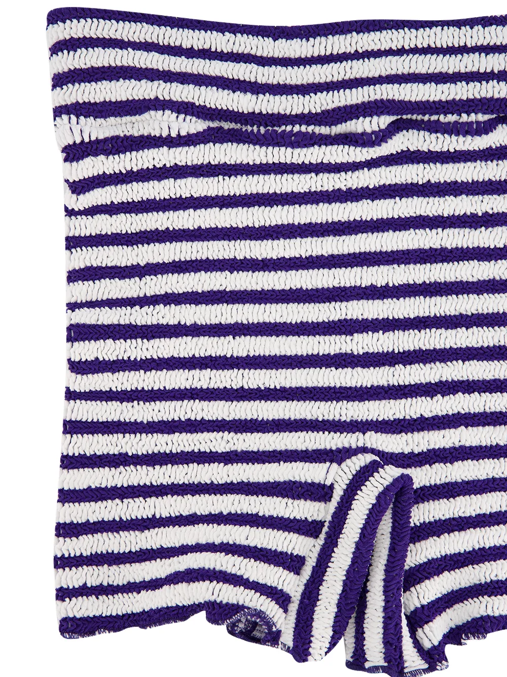 Bond-eye Dom gestreepte shorts met gekreukt effect Paars