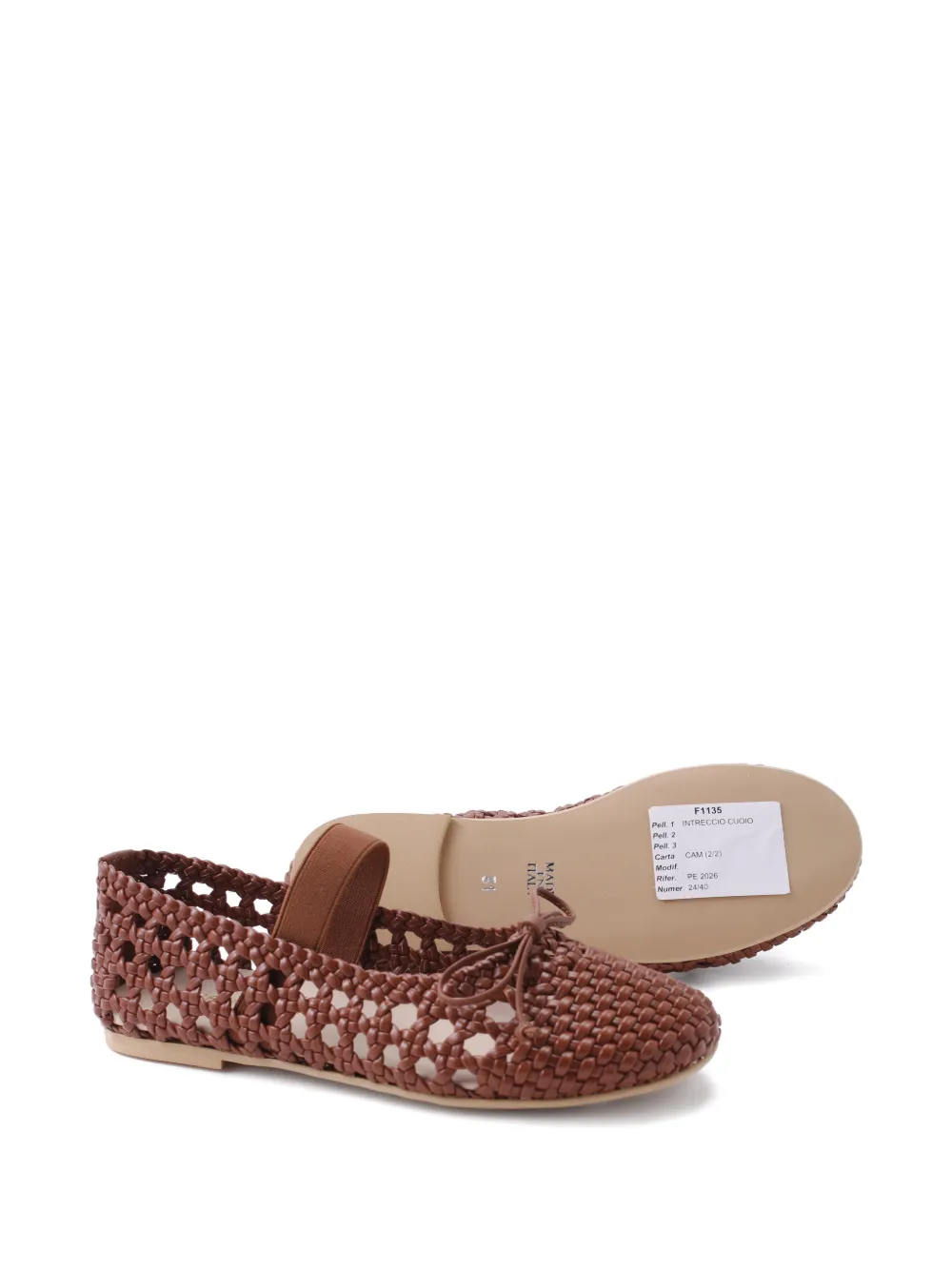 Florens slip-on woven ballerinas Bruin