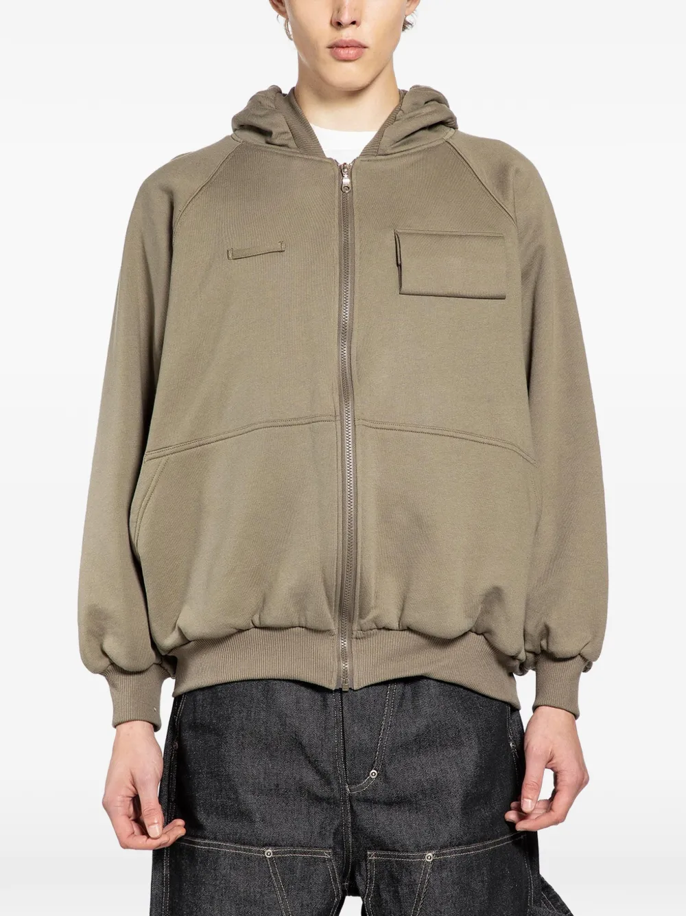 BRYAN JIMENÈZ zip-up hoodie - Grün