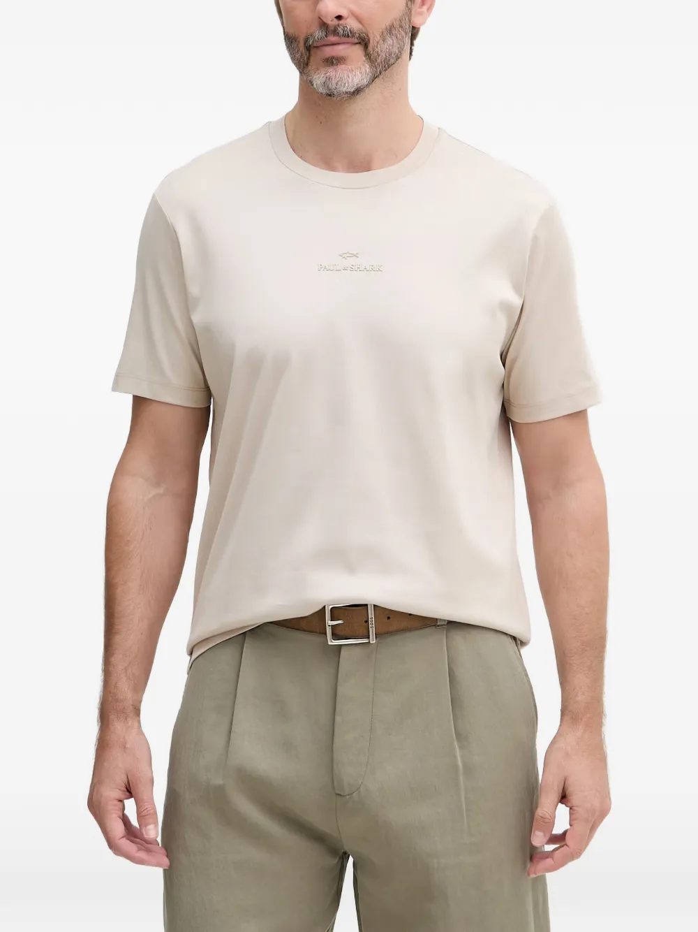 Paul & Shark logo-embroidered T-shirt - Toni neutri