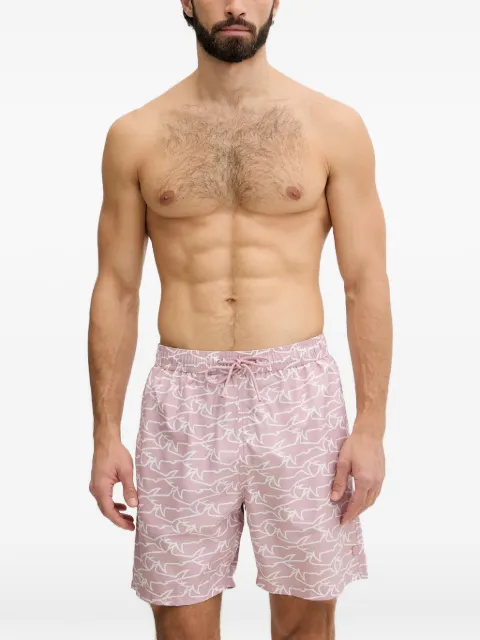 Paul & Shark shark-print drawstring swim shorts