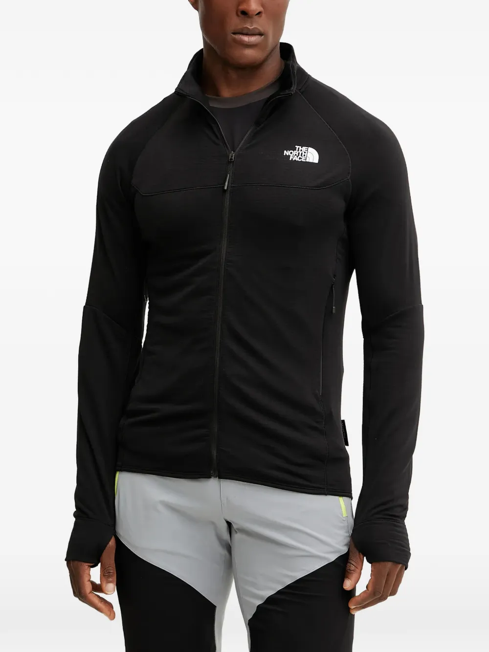 The North Face logo-print zip-up sweatshirt - Nero