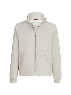 Brunello Cucinelli logo-patch zip-up Jacket | White | FARFETCH