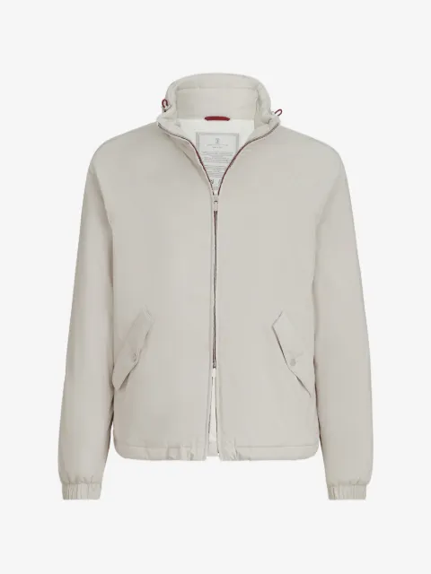 Brunello Cucinelli veste d'extérieur en nylon léger avec capuche emballable