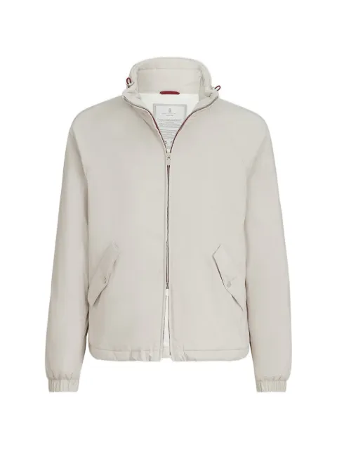 Brunello Cucinelli lightweight nylon outerwear jacket with packable hood