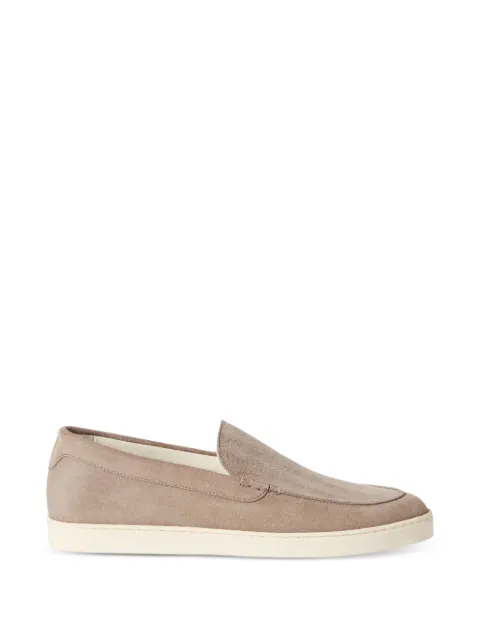 Brunello Cucinelli chevron-effect suede loafer sneakers