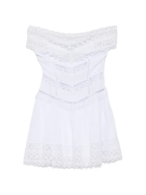 Charo Ruiz Ibiza Eliane lace-trim off-the-shoulder mini dress