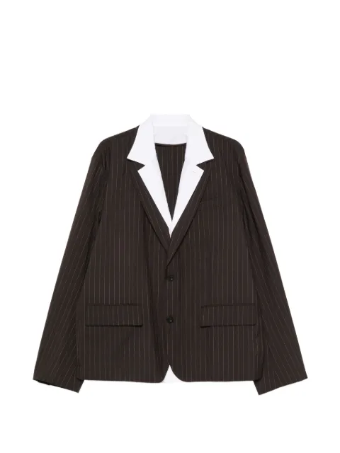 sacai stripe-pattern blazer