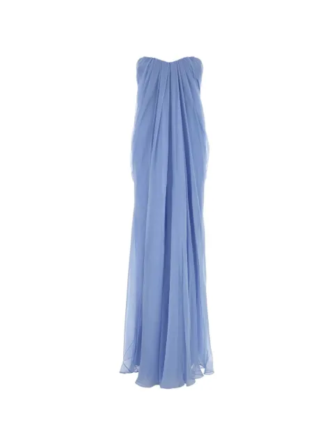 Alexander McQueen draped bustier maxi dress