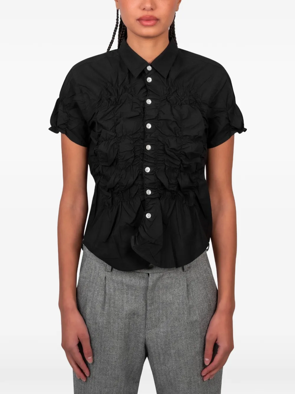 Gimaguas Ron blouse met korte mouwen Zwart