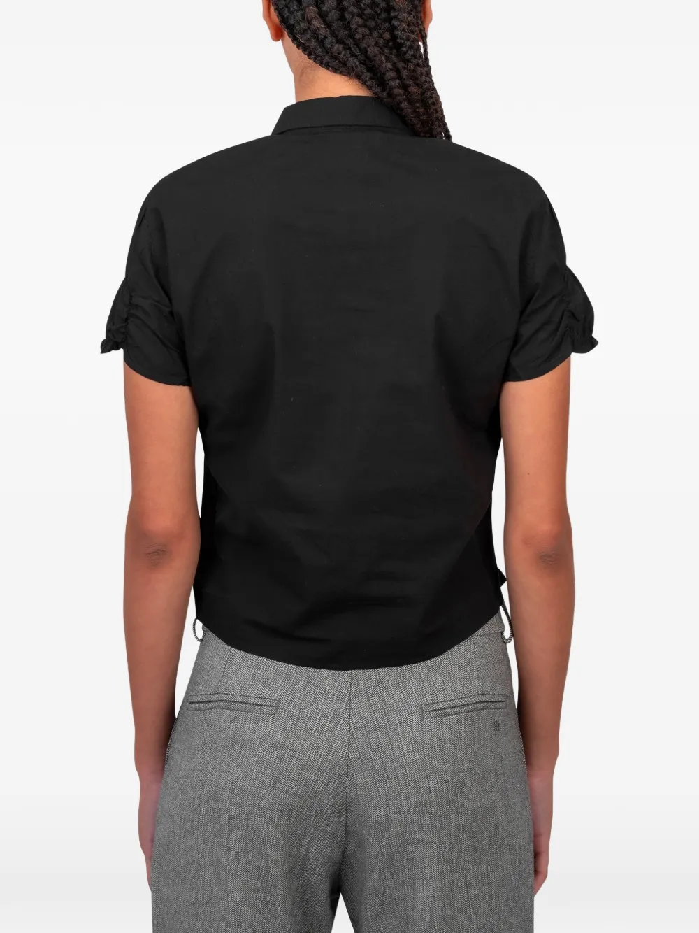 Gimaguas Ron blouse met korte mouwen Zwart