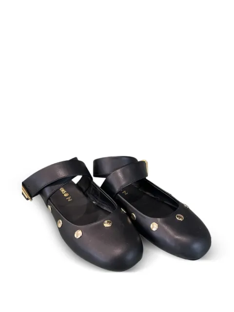 Florens stud-embellished ankle-strap ballet flats