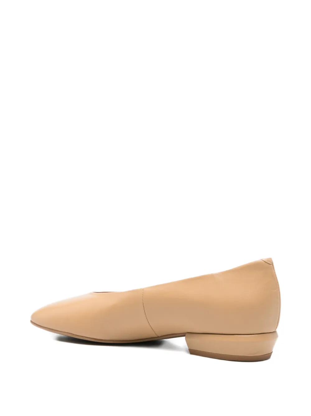 ANGEL ALARCON Moore leren ballerina's Beige
