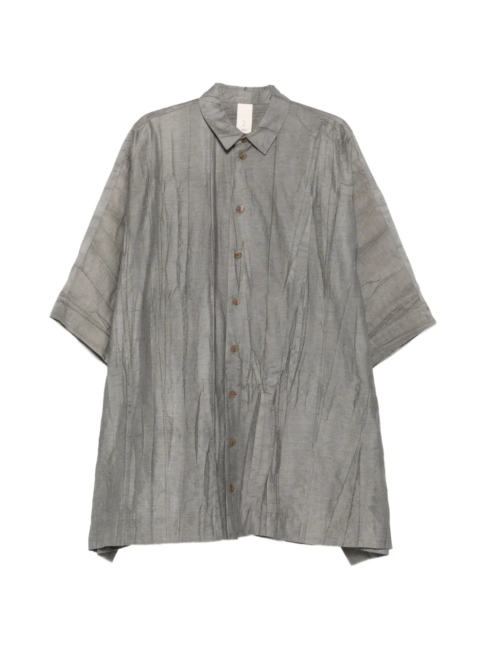 SOH crinkled-effect shirt - Grau